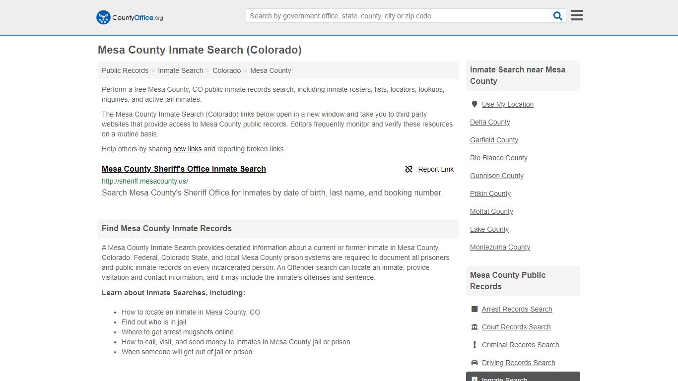 Inmate Search - Mesa County, CO (Inmate Rosters & Locators)