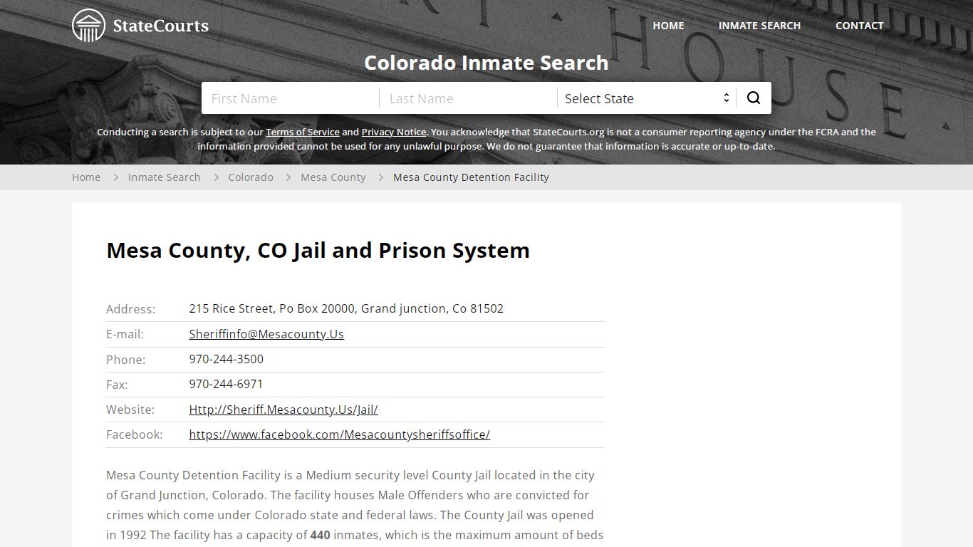Mesa County Detention Facility Inmate Records Search ...